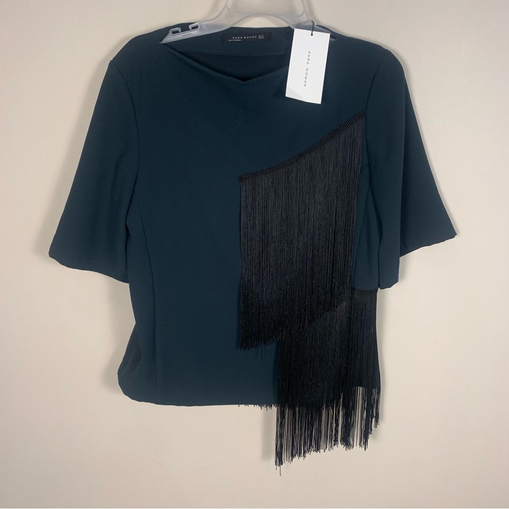 ZARA Tassel Detail Blouse Top - Picture 1 of 11